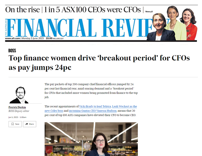 Financial Review CFO Article